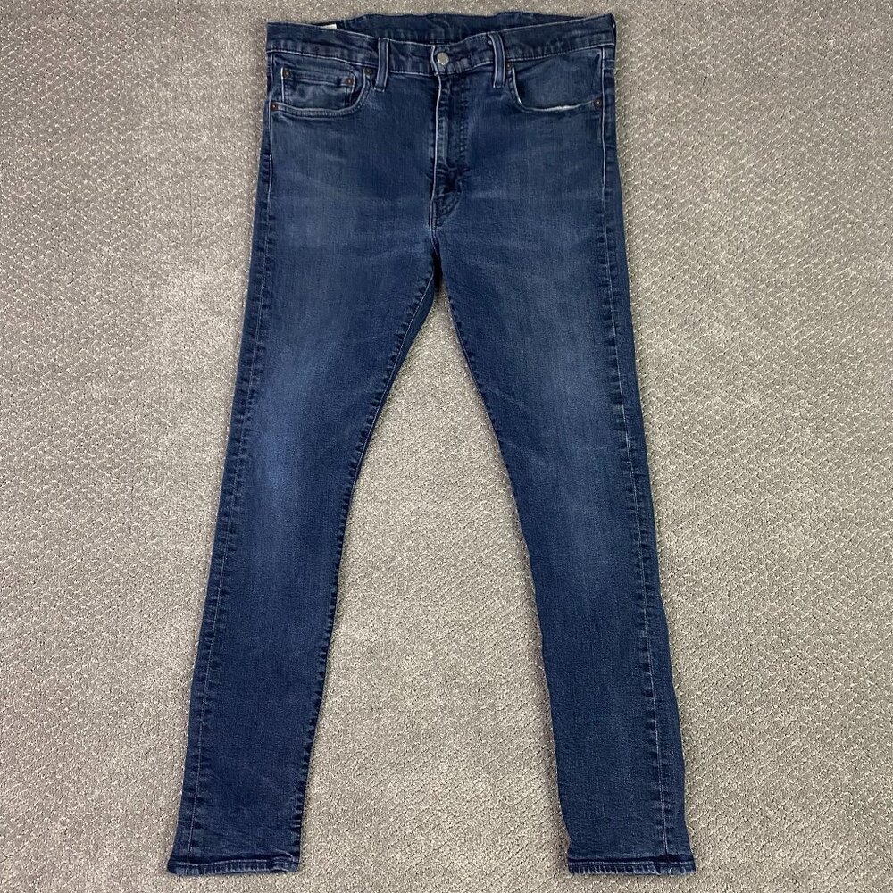 Levi's Premium Big E Lot Skinny Taper Jeans Men's 38 x 32 Measures 36 x 30 blue